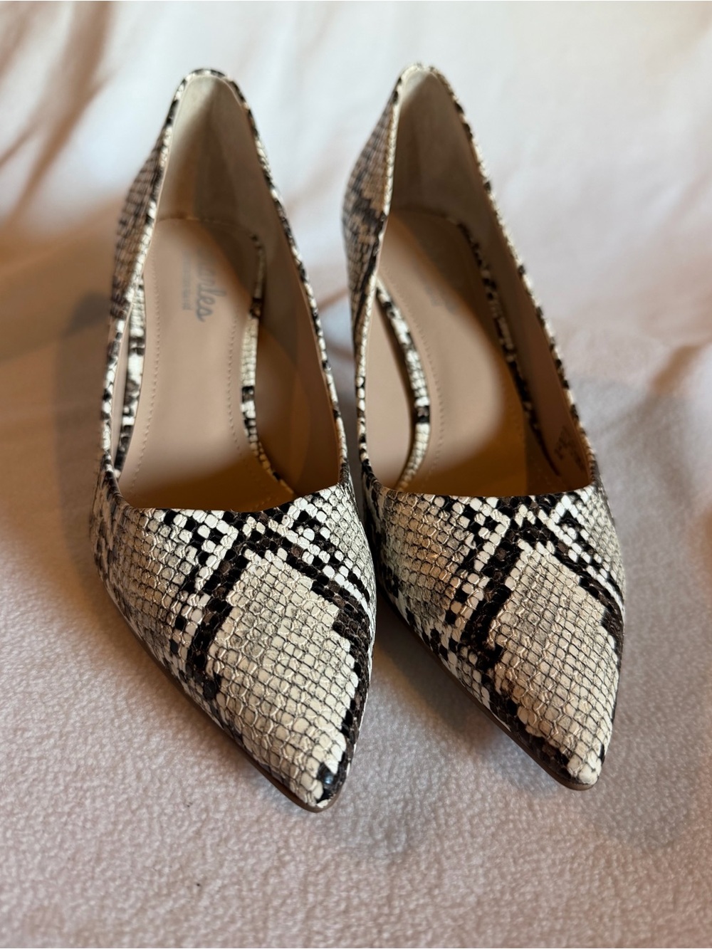 Charles David Dress Pumps Womens 8.5 Multicolor Angelica Snake Stiletto Heels - Picture 3 of 13